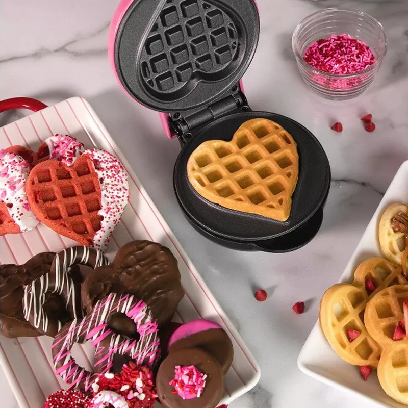 Wafflera en forma de Corazon con Teflon Antiadherente